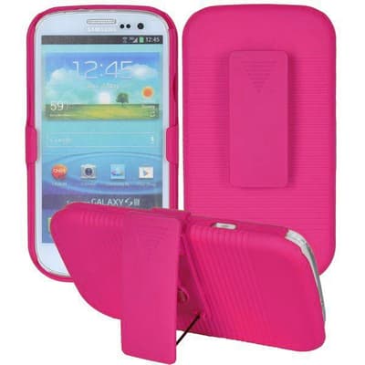 SlideOn Front - Belt Clip (Hot Pink) Samsung Galaxy S3 Cover