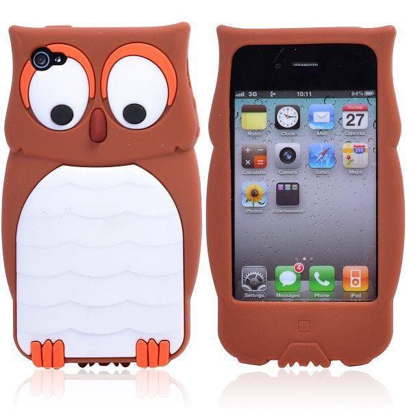 Glad Ugle (Brun) iPhone 4S Cover