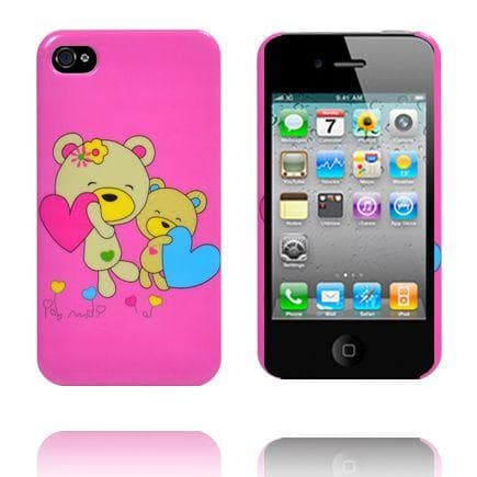 Nuttet Skitse (2 Bjørne - Pink Himmel) iPhone 4S Cover