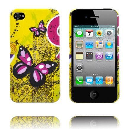 Symphony Have (Gul Himmel - Lilla Sommerfugl) iPhone 4 Cover
