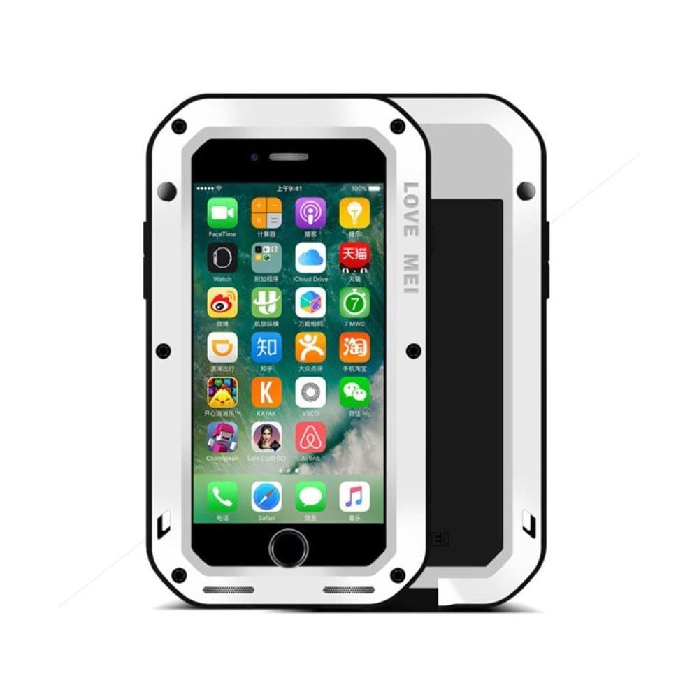 Love Mei Ultra beskyttende cover til iPhone 7 / 8 - Hvid