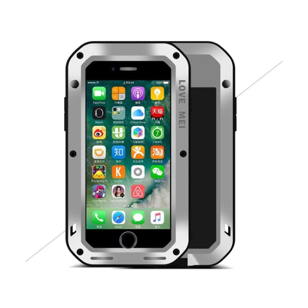 Love Mei Ultra beskyttende cover til iPhone 7 / 8 - Sølv