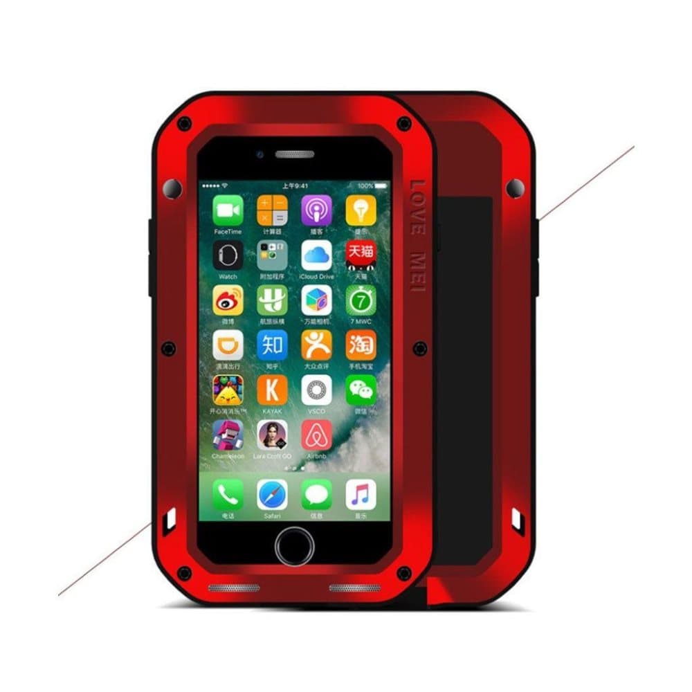 Love Mei Ultra beskyttende cover til iPhone 7 / 8 - Rød