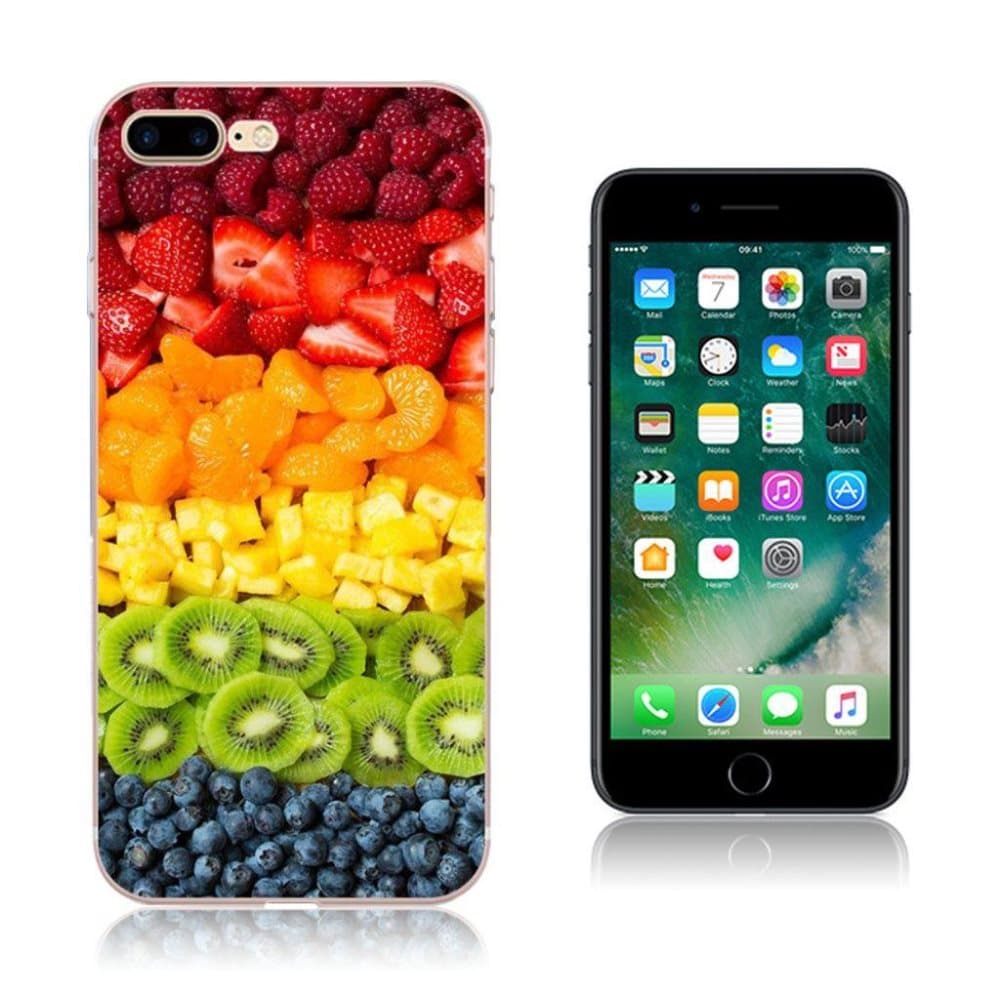 iPhone 7 Plus / 8 Plus silikonskal m. motiv - Fruktbuffé