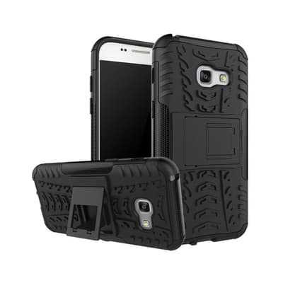 Samsung Galaxy A3 (2017) skridsikkert hybridcover - Sort