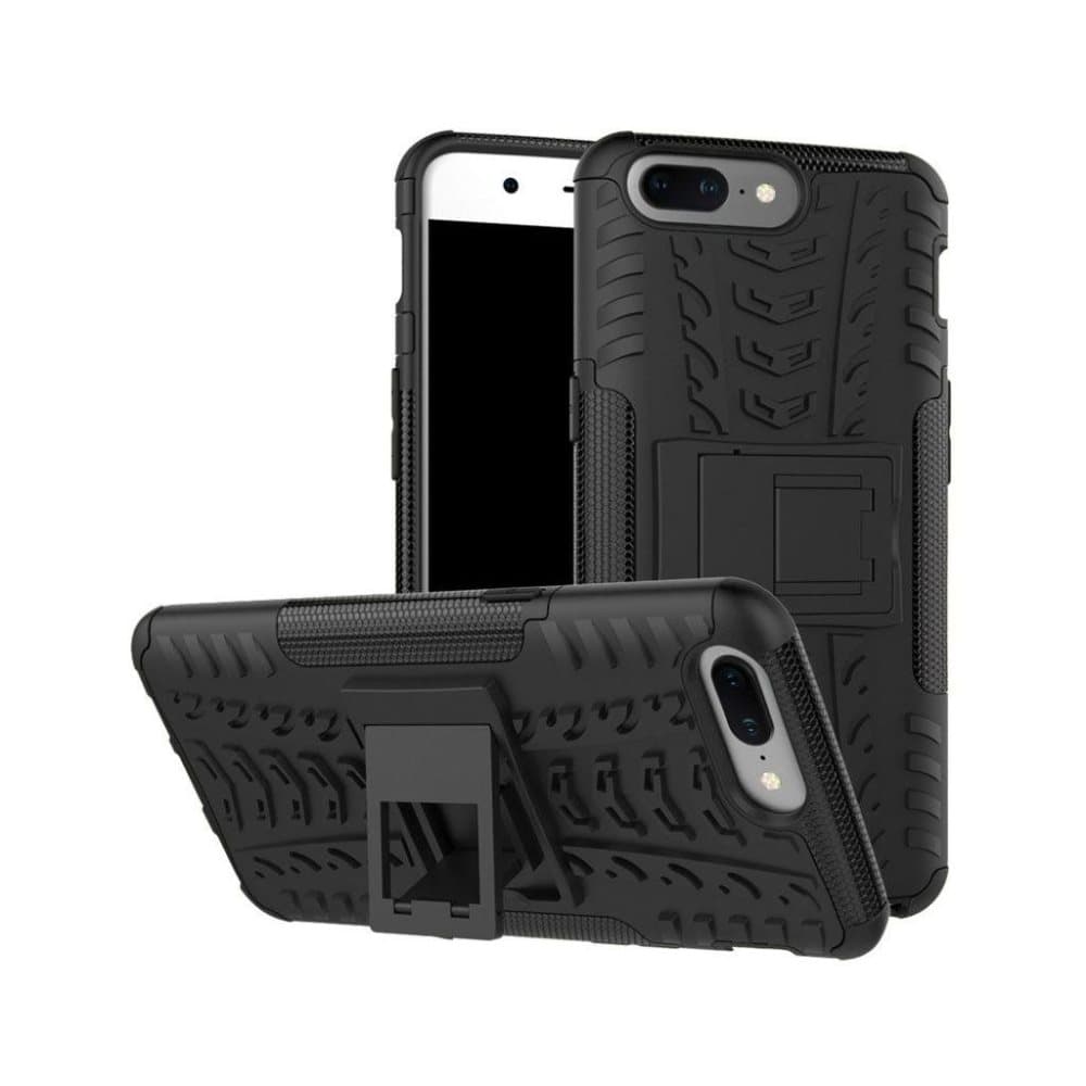 OnePlus 5 Trendy og smart hybridcover - Sort