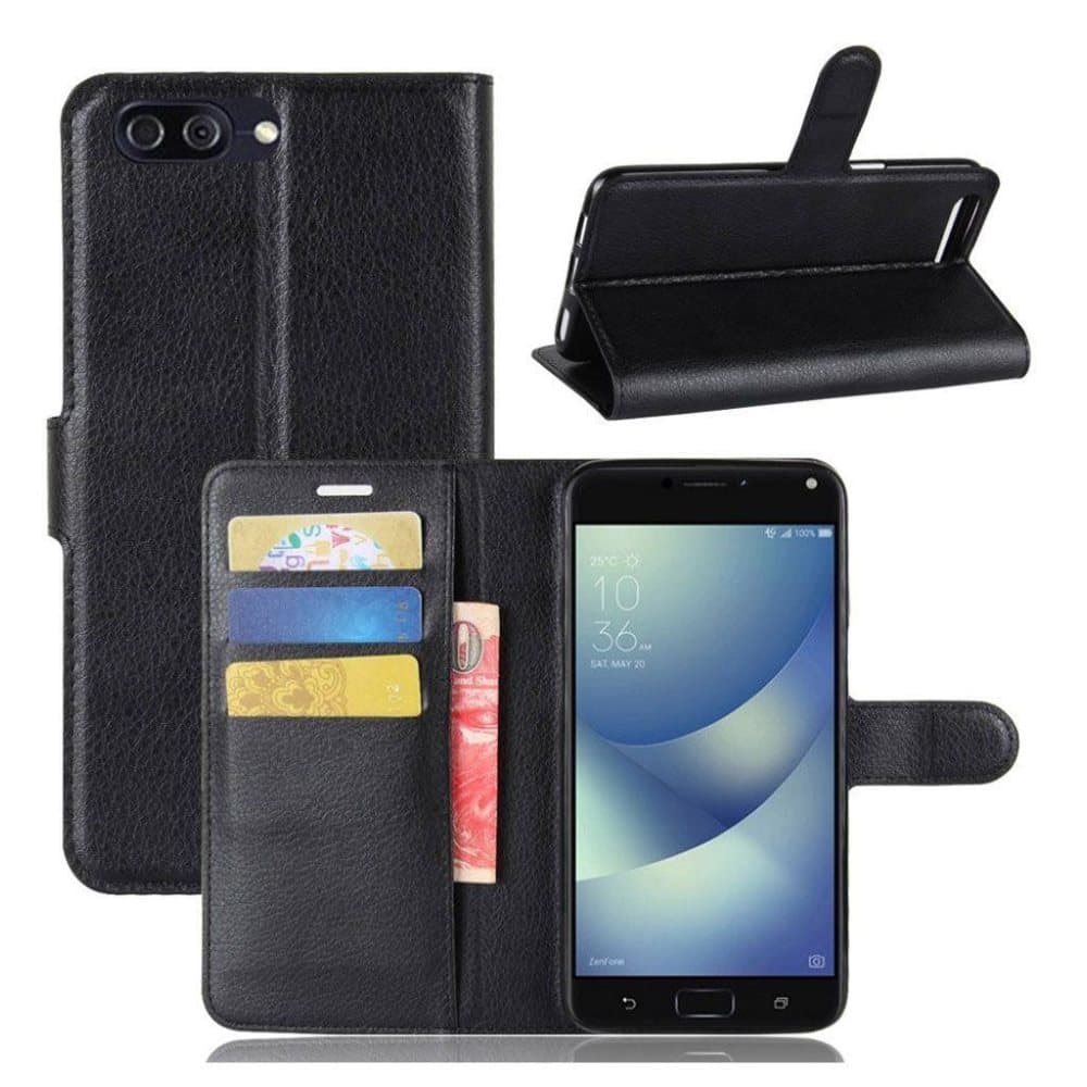 ASUS Zenfone 4 Max 5.5 (ZC554KL) Etui med Litchi skind - Sor