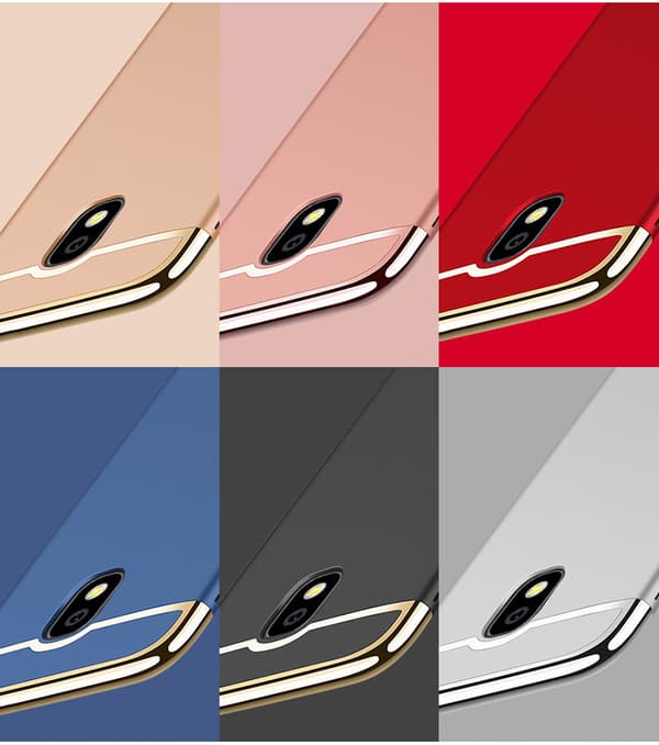 Design skal 3 i 1 guldkant till Samsung Galaxy J5 2017 Svart