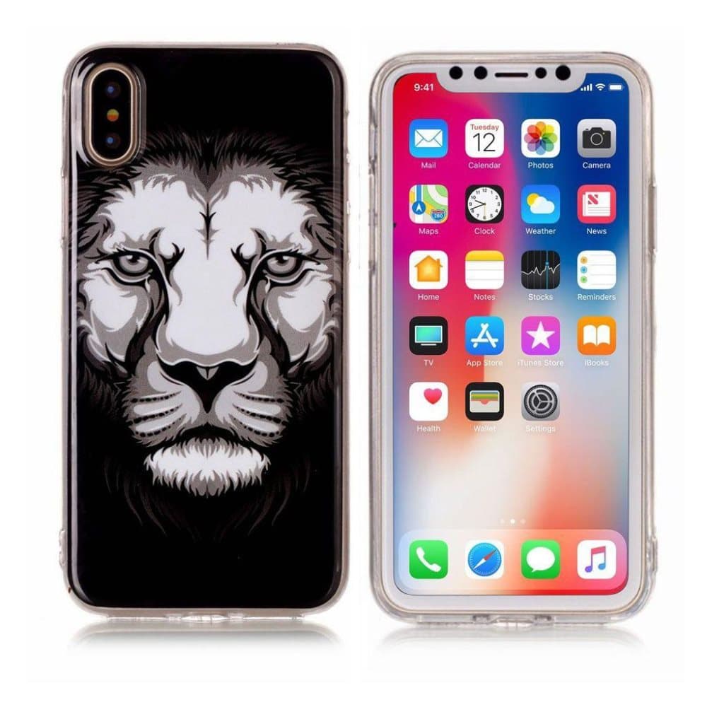 iPhone X Flexibelt skal med unikt motiv - Lejon