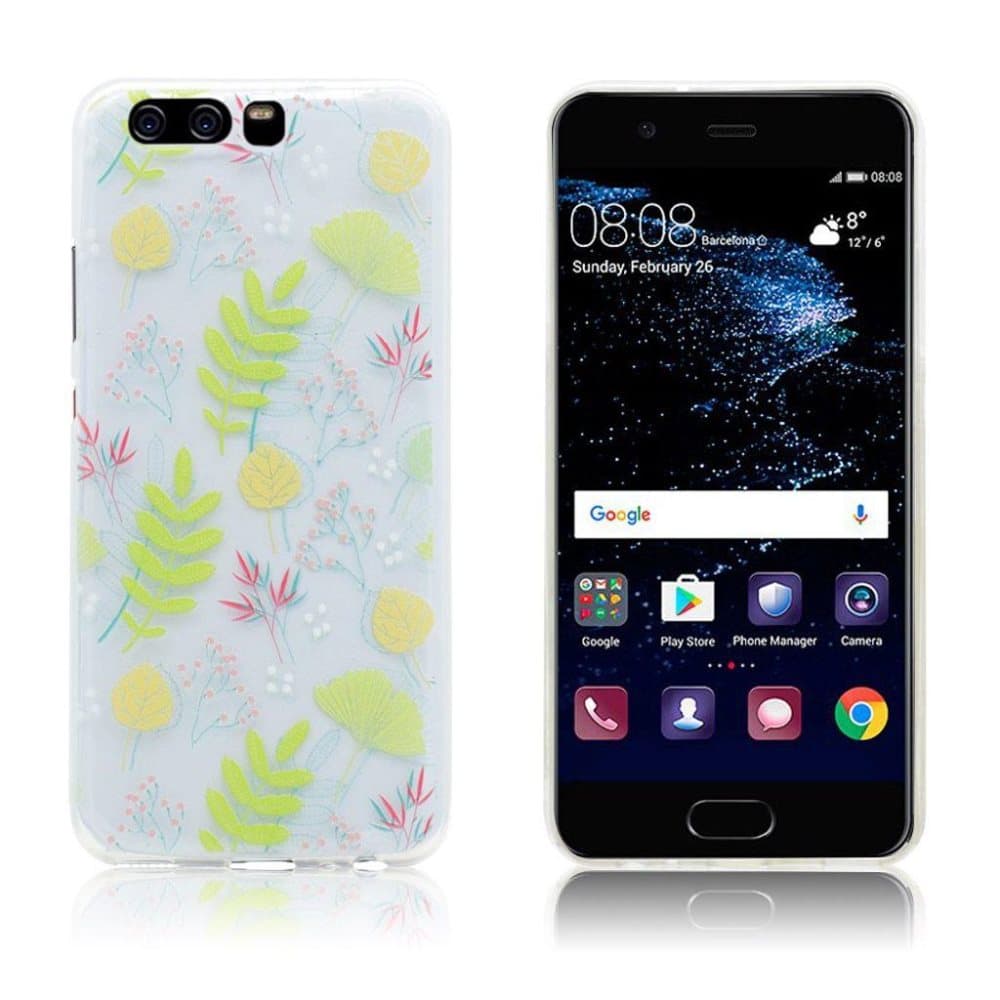 Huawei P10 Cover der er let at installere - Blomster og blad