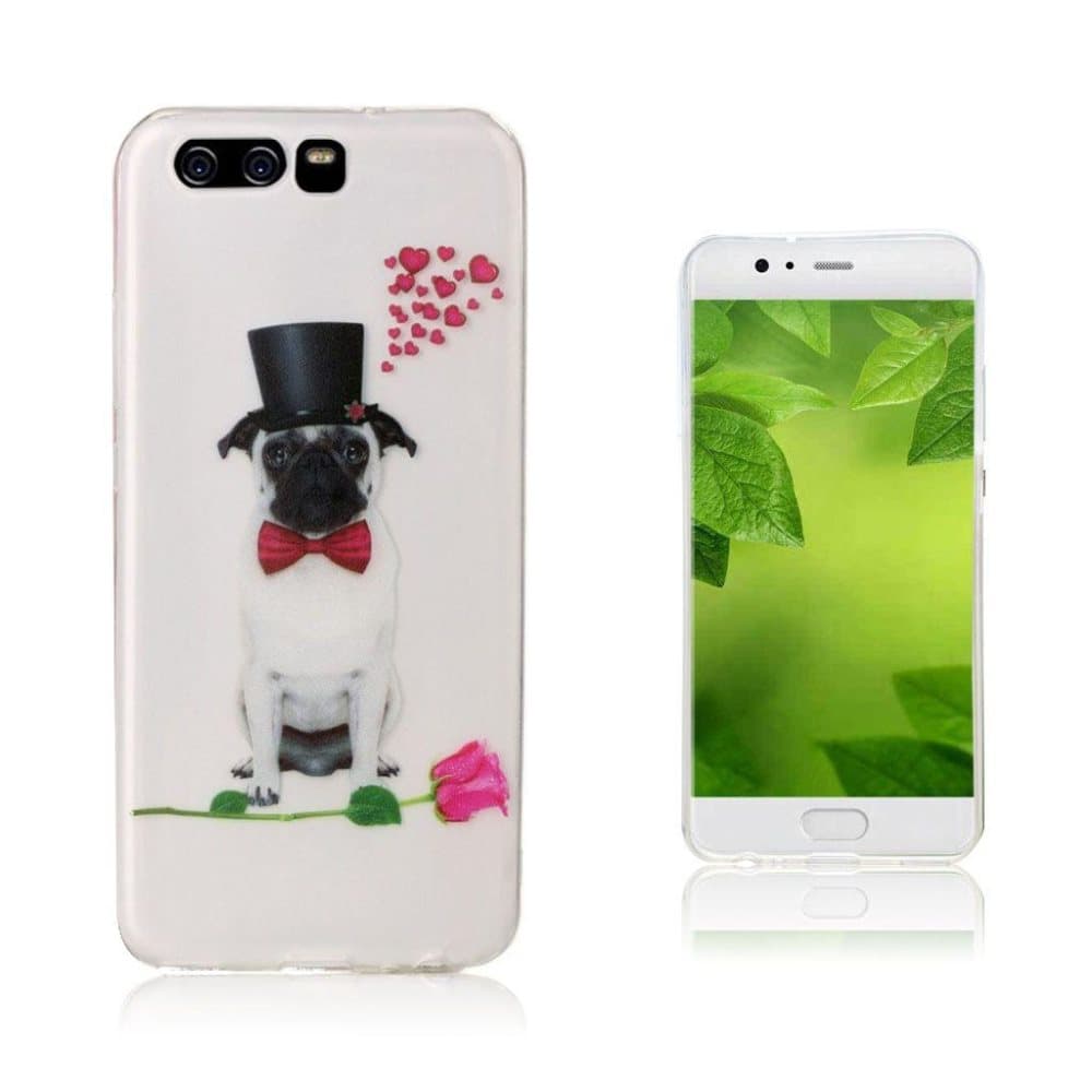 Huawei P10 Joustava Kuvioitu Muovikuori - Rakastunut Koira