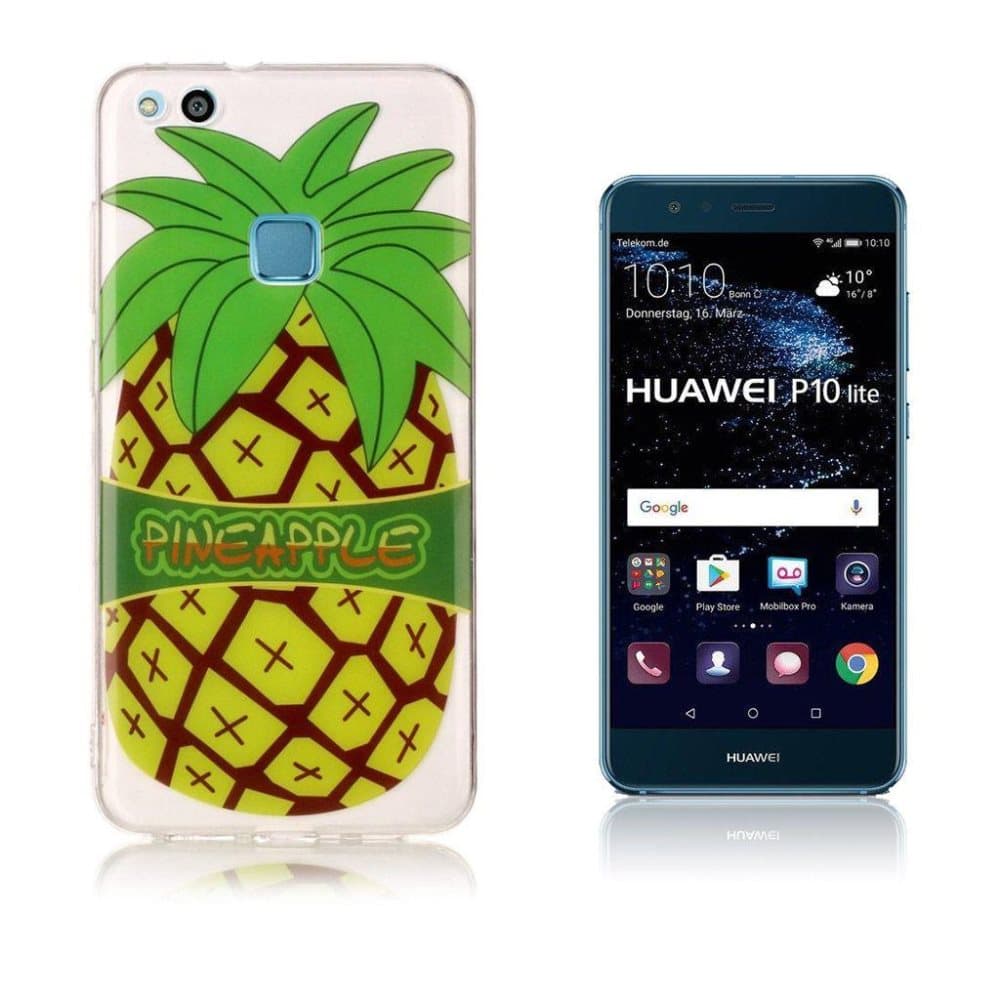 Huawei P10 Lite Smart og brugernemt cover - Ananas mønster