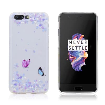 OnePlus 5 Flot og beskyttende cover - To sommerfugle