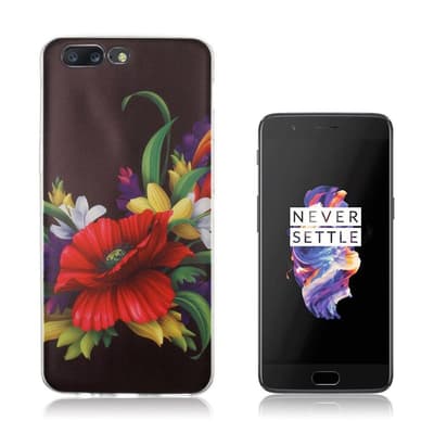 OnePlus 5 Ultra tyndt cover - Smuk rød blomst