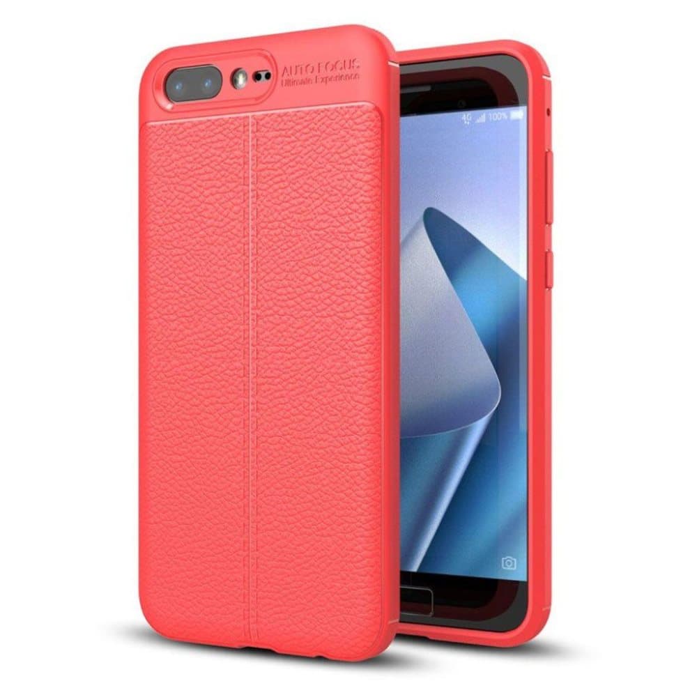 ASUS Zenfone 4 Pro (ZS551KL) Cover med Litchi tekstur - Rød