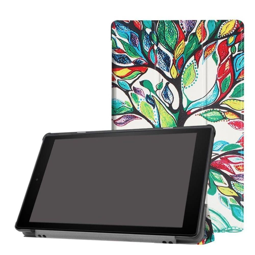 Amazon Fire HD 10 (2017) Etui med motiv - Farvet træ