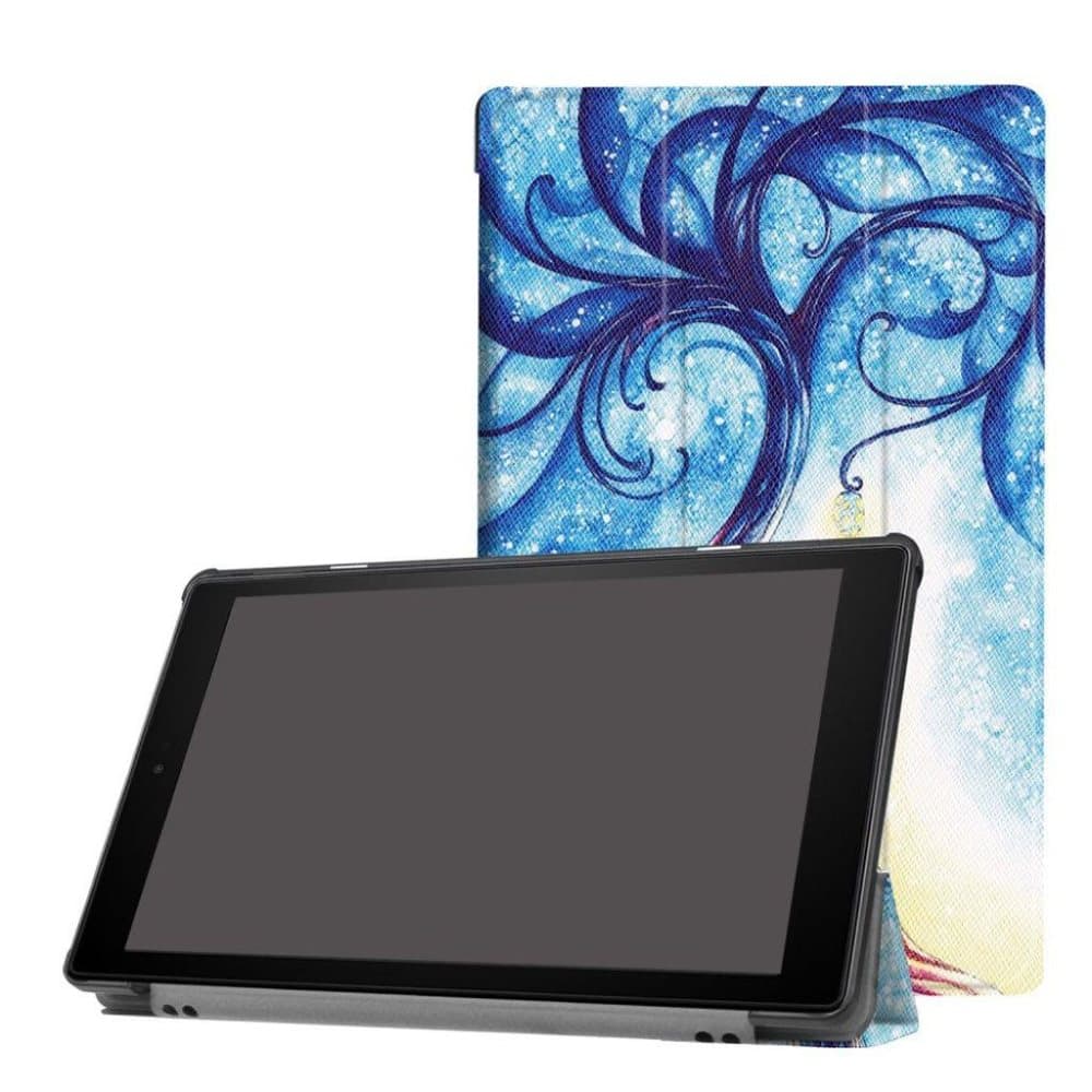 Amazon Fire HD 10 (2017) Etui med motiv - Blå træ