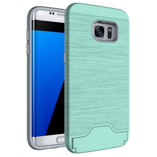 Samsung S7 | Armor skal | Korthållare Turkos