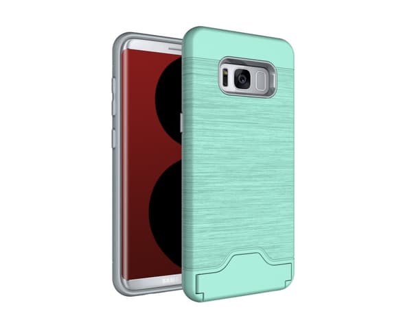Samsung S8 | Armor skal | Korthållare Turkos