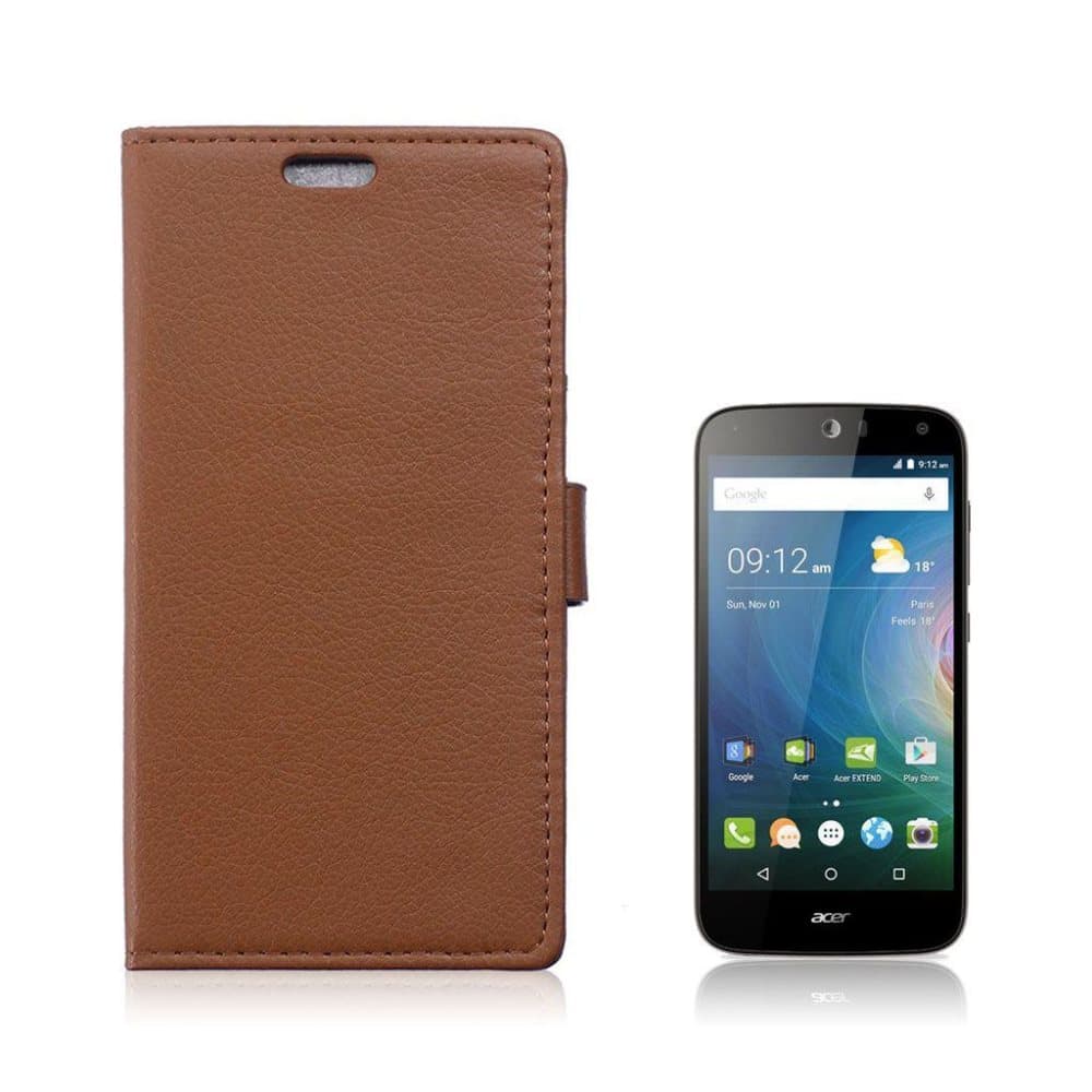 Acer Liquid Z630 læder-etui m. kortholder - Brun