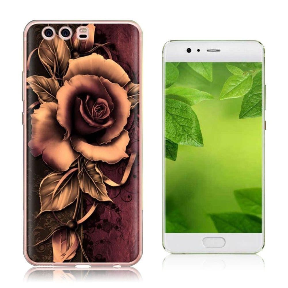 Huawei P10 Stilfuldt silikonecover - Goth rose