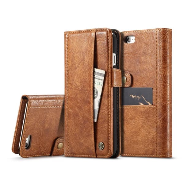 CaseMe för iPhone 6& 6S  Crazy Horse textur läderfodral