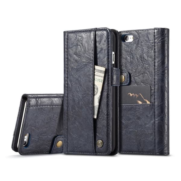 CaseMe för iPhone 6& 6S  Crazy Horse textur läderfodral