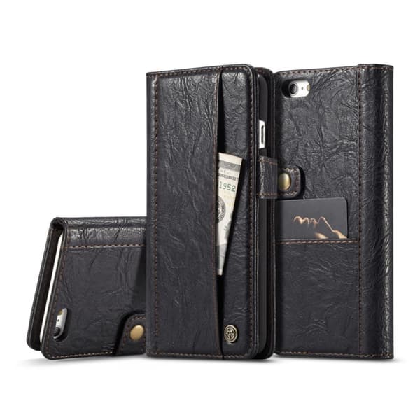 CaseMe för iPhone 6& 6S  Crazy Horse textur läderfodral