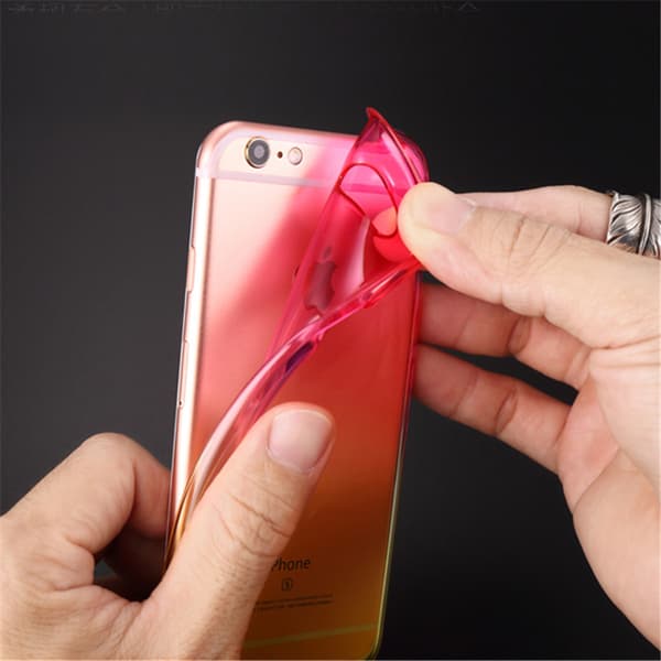 Gradient färgade Silikon TPU-Skal till iPhone 7/8 - Olika färger
