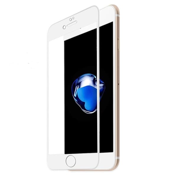 Heltäckande iPhone 6S Plus Härdat Glas Skärmskydd 0,2mm - Vit