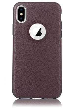 iPhone X/XS Läderskal, Flera Färger Brun
