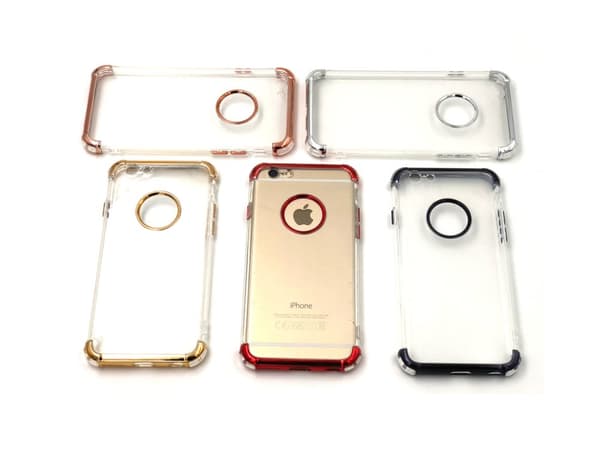 Extra tåligt design silikonskal | färgade kanter iPhone 8
