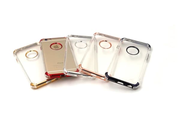 Extra tåligt design silikonskal | färgade kanter iPhone 8