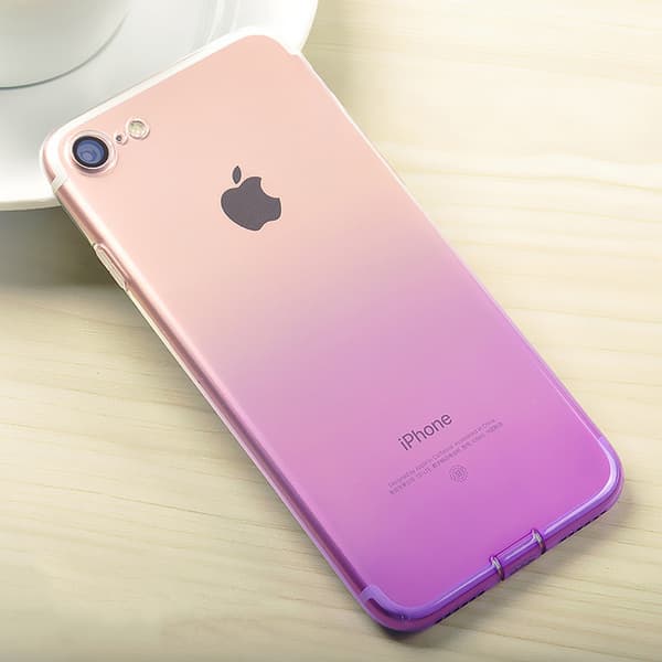 Gradient färgade Silikon TPU-Skal till iPhone 7/8