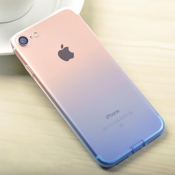 Gradient färgade Silikon TPU-Skal till iPhone 7/8