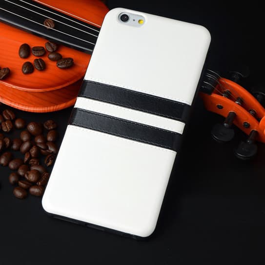Skal i PU-läder med 2 streck iPhone 6/6S