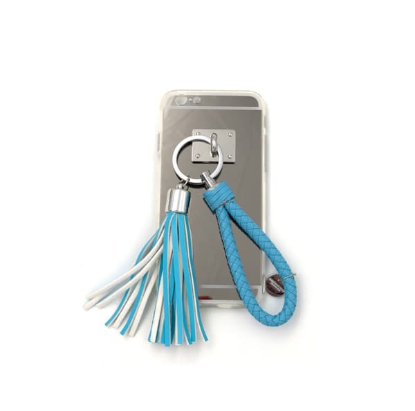 Bling Spegelskal med tofs & band iPhone 6/6S