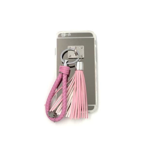 Bling Spegelskal med tofs & band iPhone 6/6S