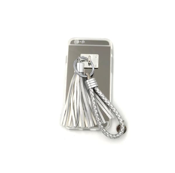 Bling Spegelskal med tofs & band iPhone 6/6S