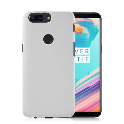 OnePlus 5T cover i plastik - Hvid