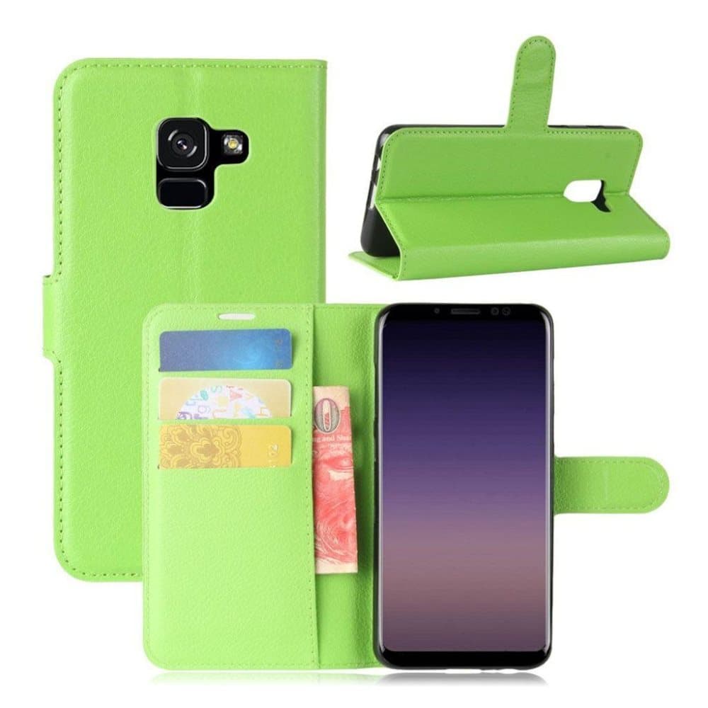 Samsung Galaxy A8 (2018) litsipintainen suojakotelo - Vihreä