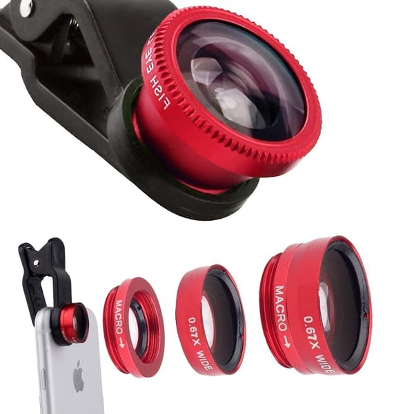 3 i 1 Universal Telefonkamera Lins