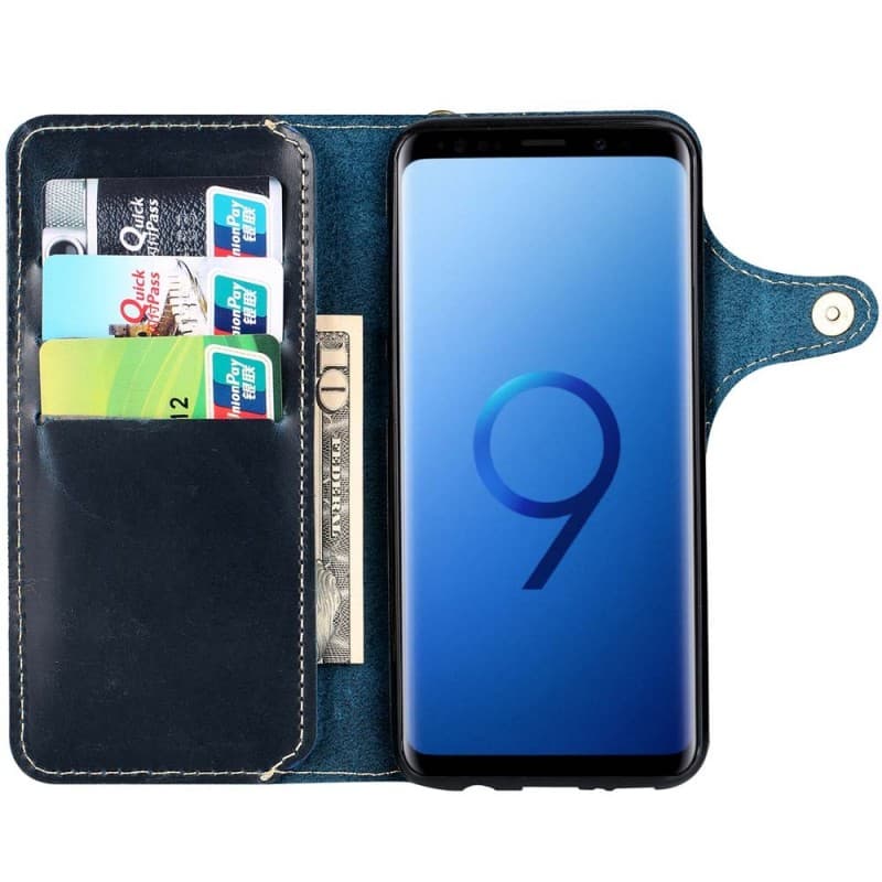 Mobilplånbok 3-kort äkta läder Samsung Galaxy S9 Plus (SM-G965F)