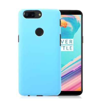 OnePlus 5T cover i plastik - Baby blå.