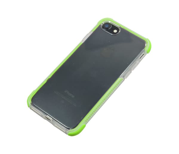 TPU skal för iPhone med färgade kanter iPhone 6 +2skärmskydd Grön