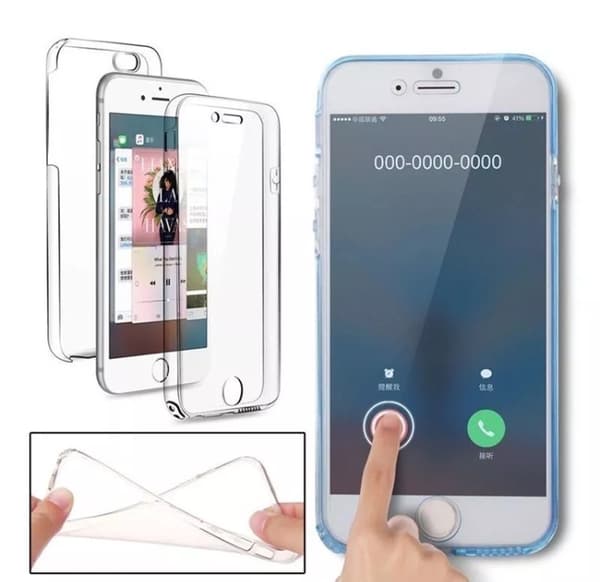 iPhone 6/6S Plus - Dubbelt Silikonfodral (TOUCHFUNKTION)