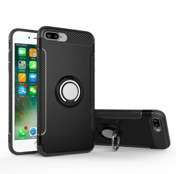 iPhone 6/6S PLUS - Karbonskal med Ringhållare FLOVEME