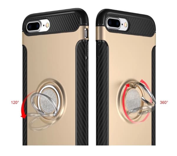 iPhone 6/6S PLUS - Karbonskal med Ringhållare FLOVEME