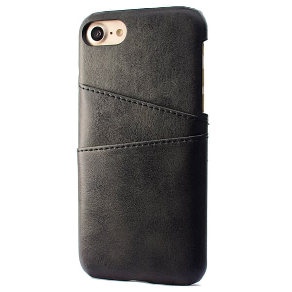 Exklusivt Stilrent Skal med kortfack för iPhone 7 (Vintage) Svart Svart