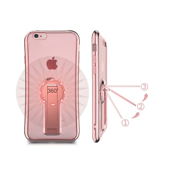 iPhone 8 - Stilrent Smart Skal med kickstand från RAXFLY Röd Röd